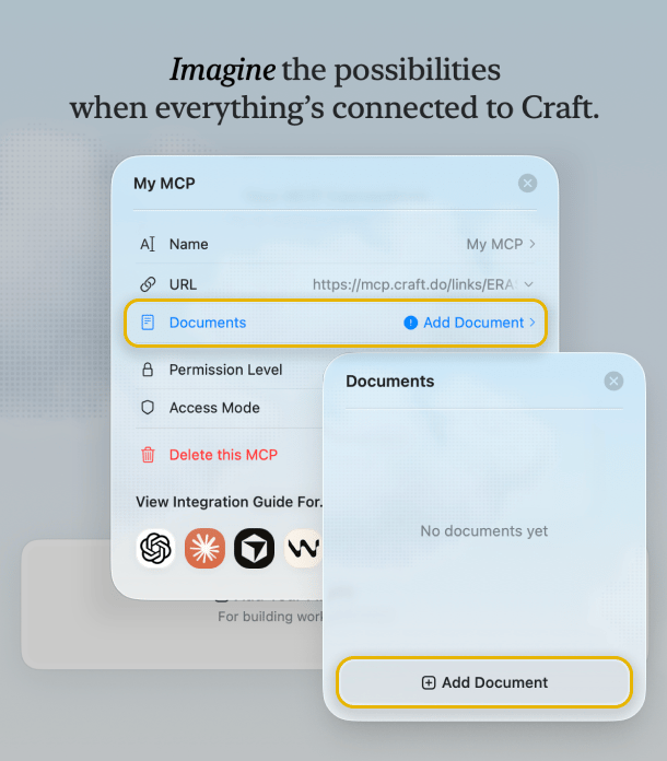 Click “Add Document” button