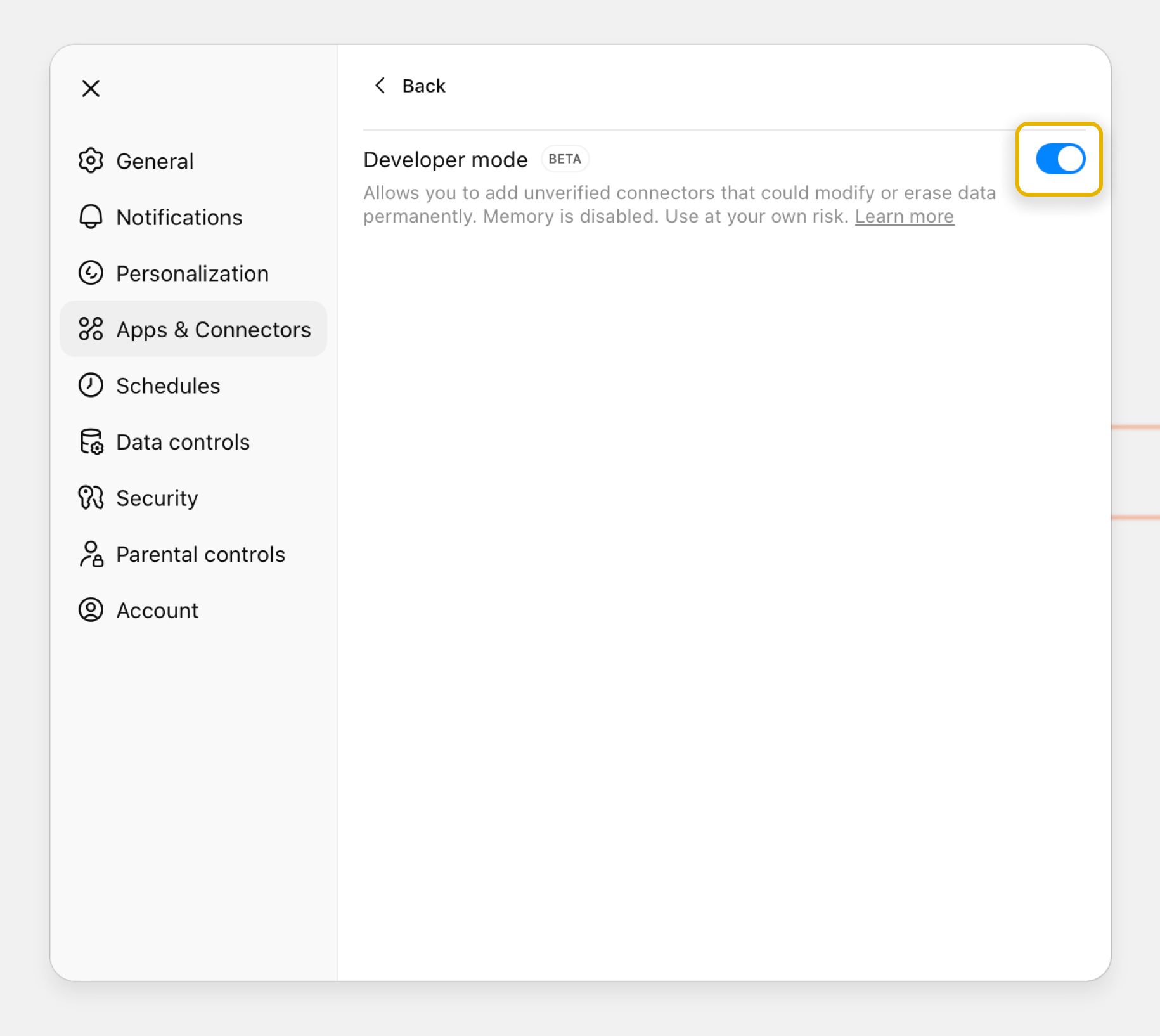 Enable Developer mode
