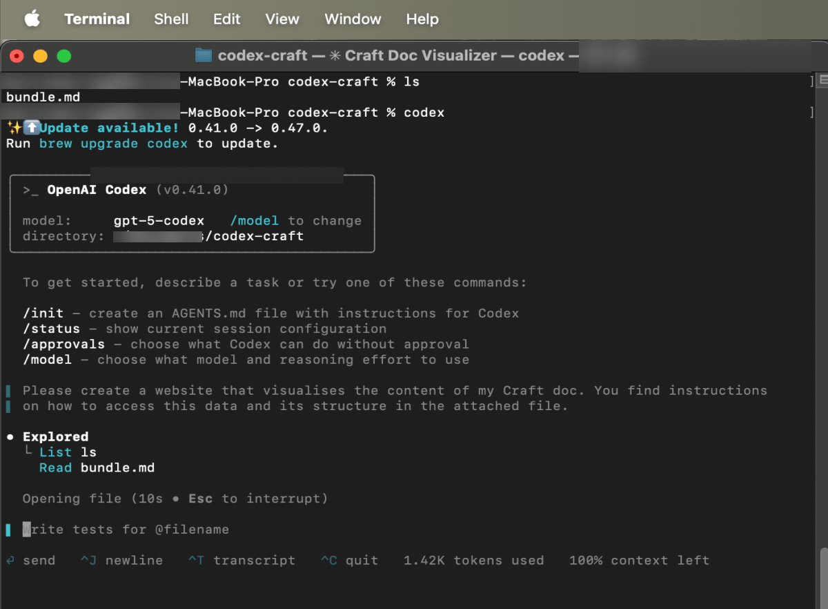 Run the instructions