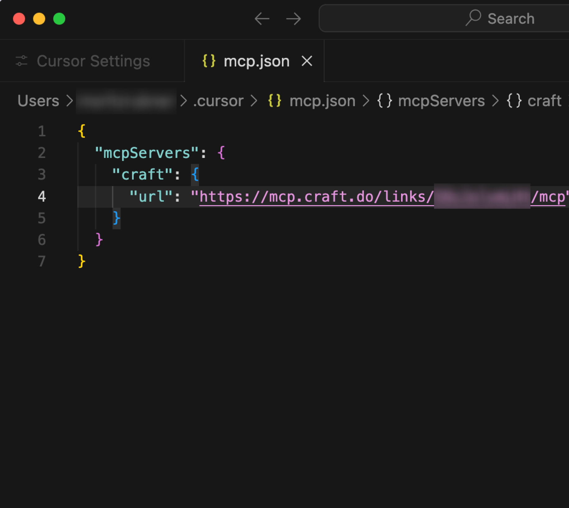 Save the MCP configuration file