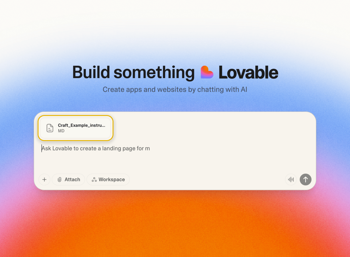 Upload the instructions