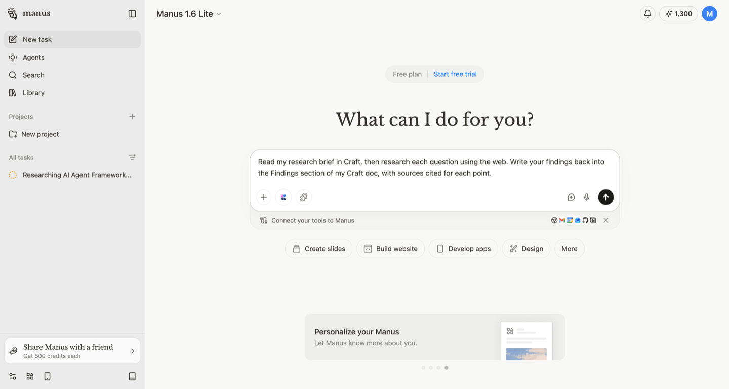 Web Research to Craft