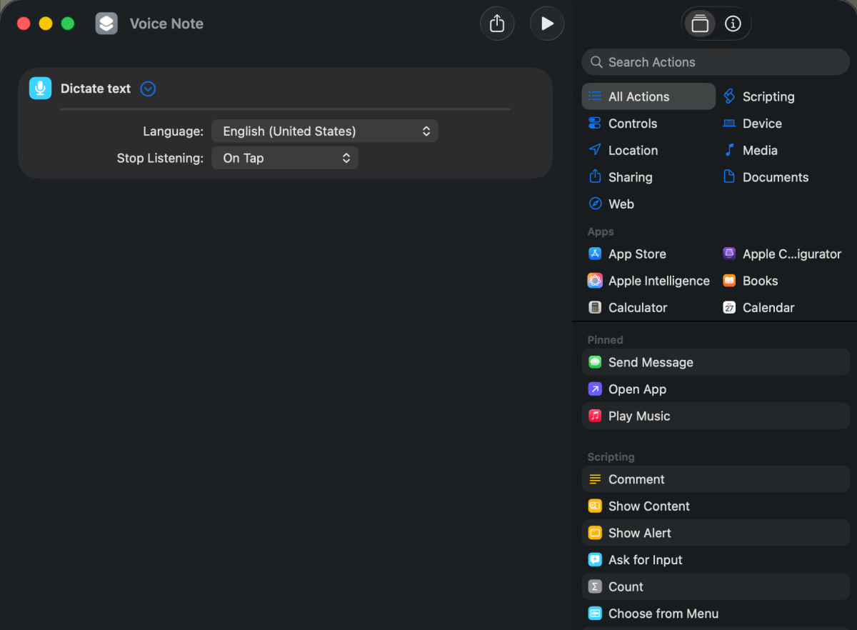 Configure the shortcut
