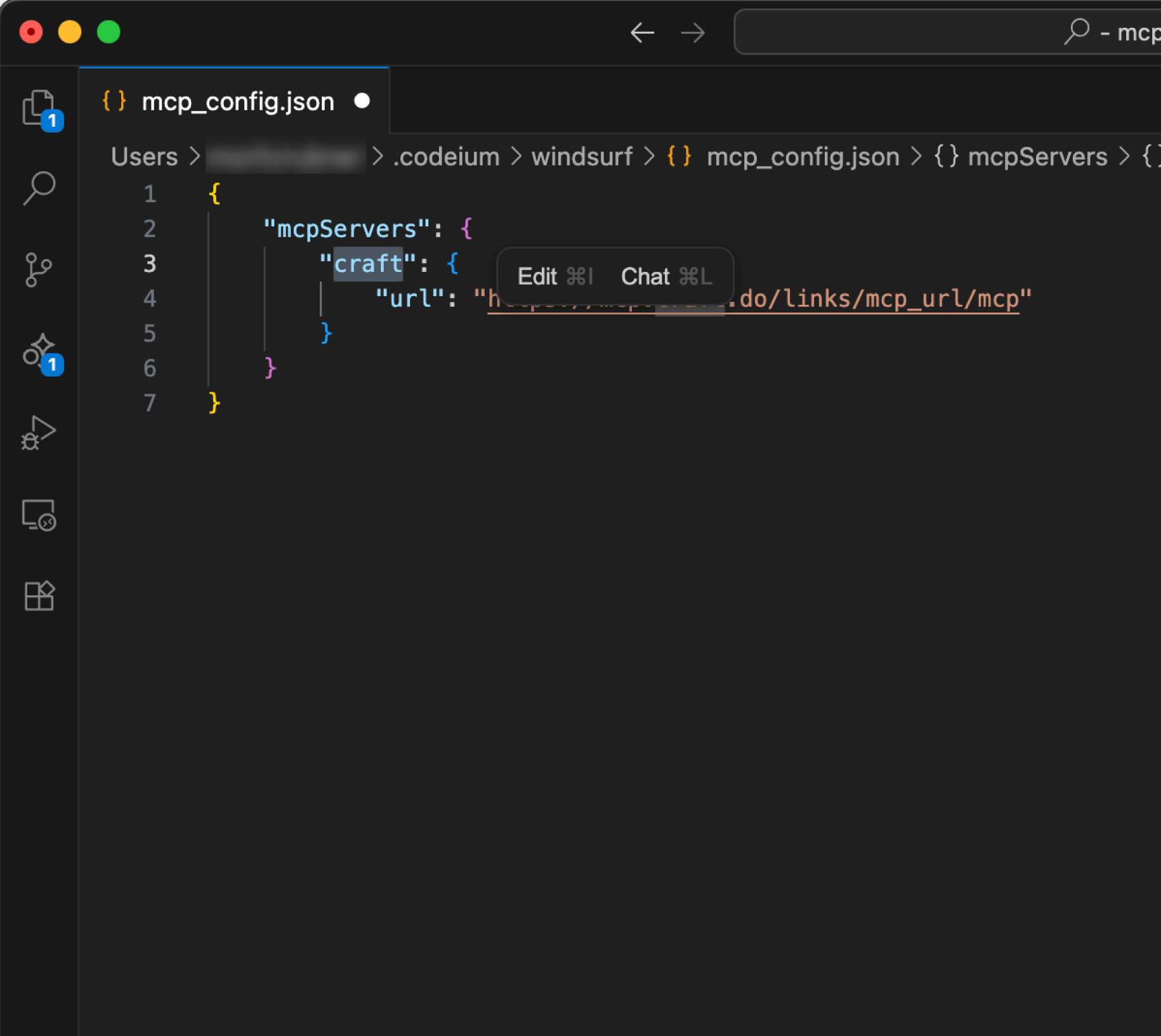 Replace the name of the MCP server