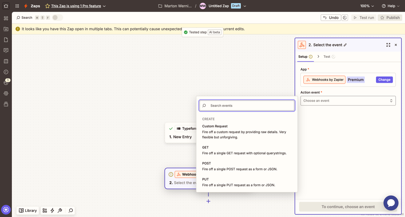 Configure the Custom Request webhook