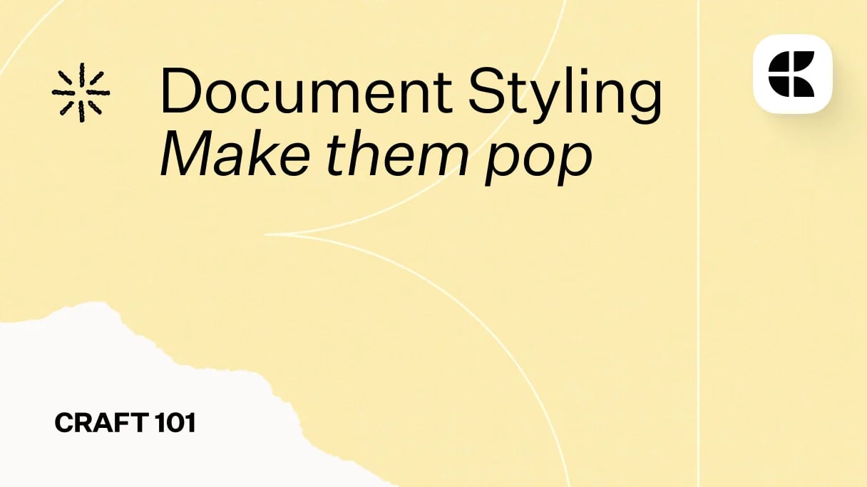 Style Your Documents in Craft