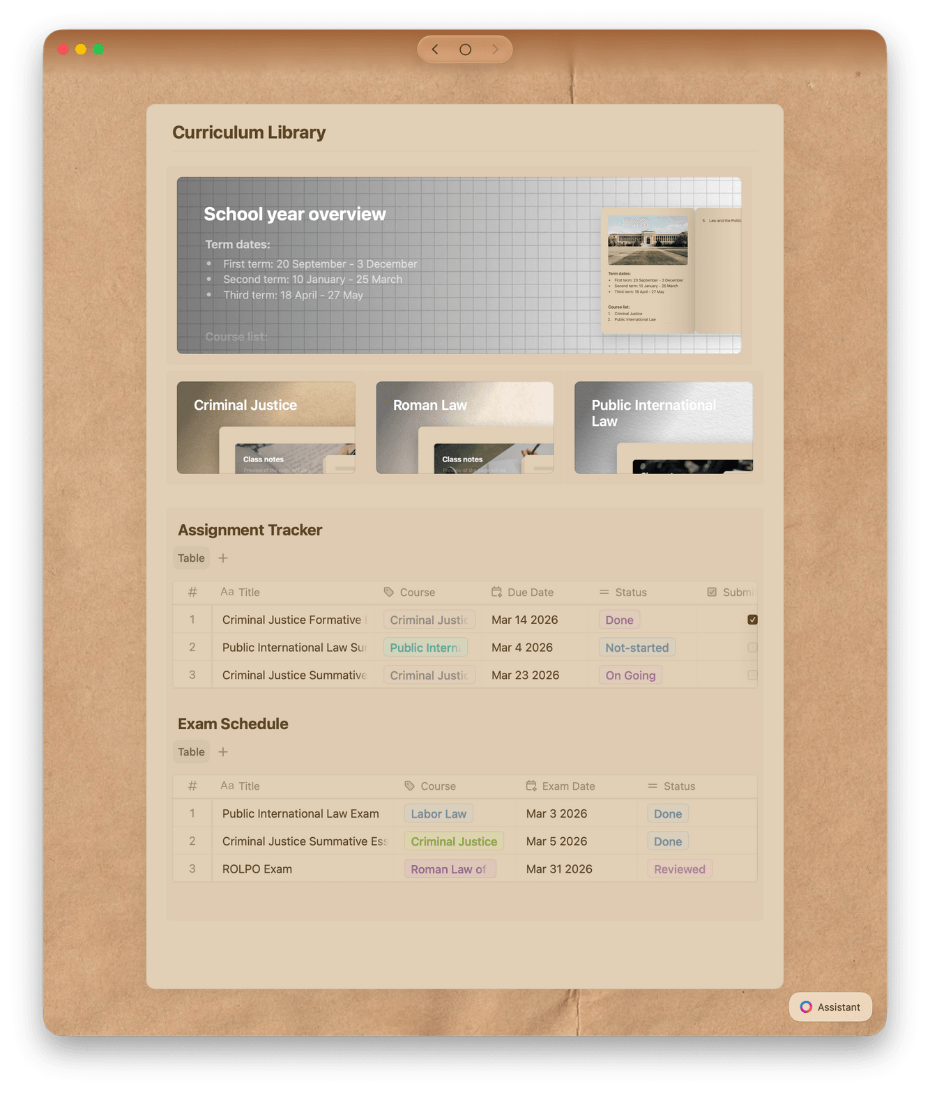Course materials