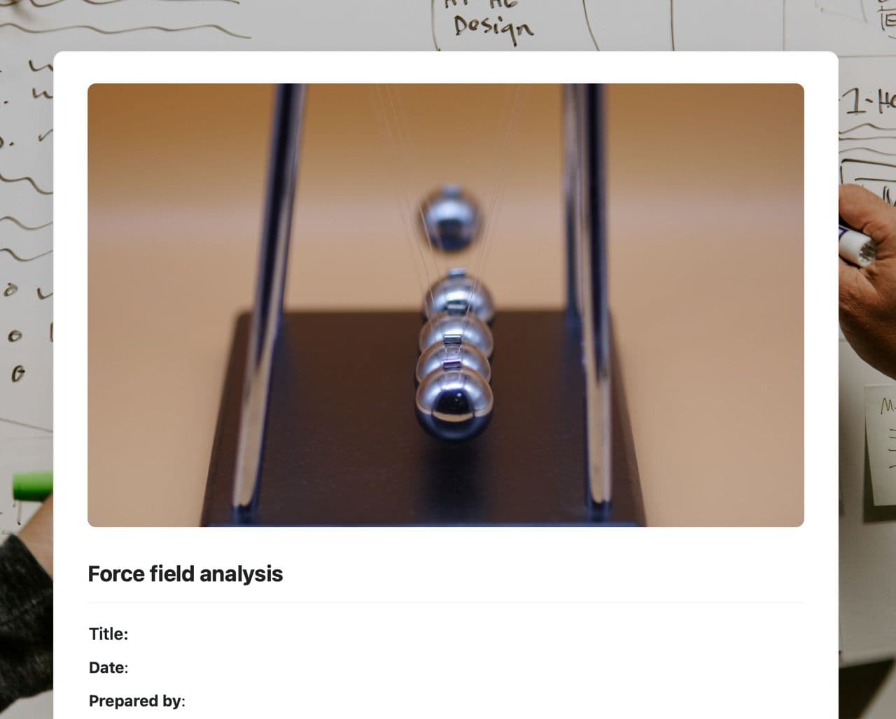Craft Free Template: Force field analysis